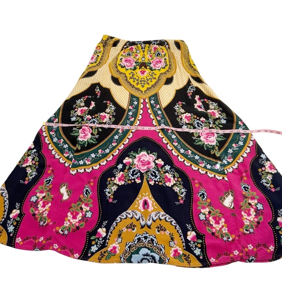 Farm Rio Multicolor Floral Long Skirt Size Large - Picture 9 of 11